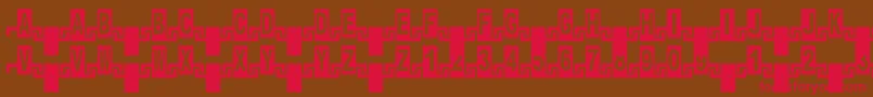 Zipperc-Schriftart – Rote Schriften auf braunem Hintergrund