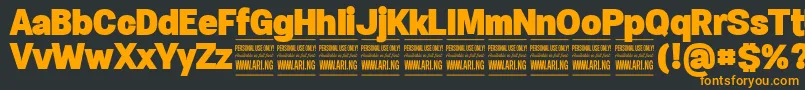 SpecifypersonalNormblack Font – Orange Fonts on Black Background
