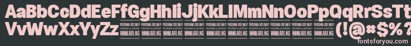 SpecifypersonalNormblack Font – Pink Fonts on Black Background