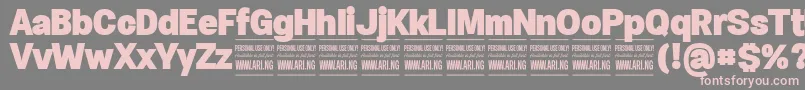 SpecifypersonalNormblack Font – Pink Fonts on Gray Background