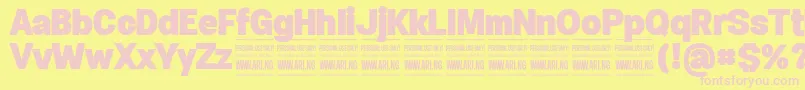 SpecifypersonalNormblack Font – Pink Fonts on Yellow Background