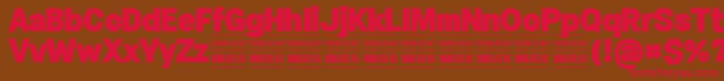 SpecifypersonalNormblack Font – Red Fonts on Brown Background