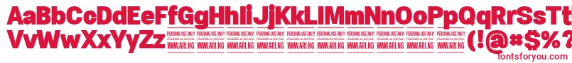 Czcionka SpecifypersonalNormblack – czerwone czcionki