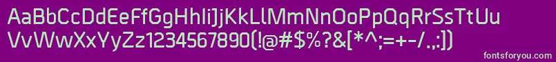 BordaDemibold-fontti – vihreät fontit violetilla taustalla