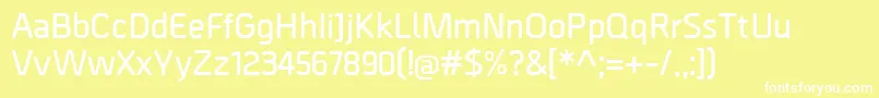 BordaDemibold Font – White Fonts on Yellow Background