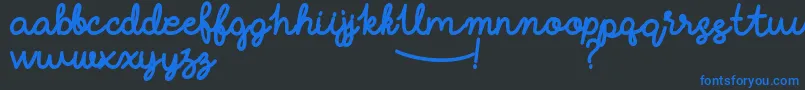 フォントMillennialSolstice – 黒い背景に青い文字