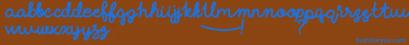 Czcionka MillennialSolstice – niebieskie czcionki na brązowym tle