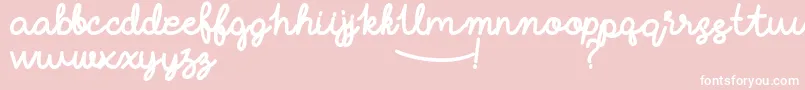 フォントMillennialSolstice – ピンクの背景に白い文字