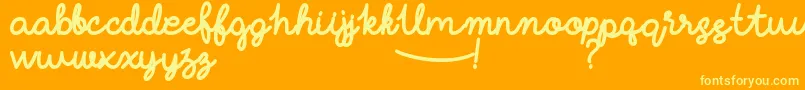 MillennialSolstice Font – Yellow Fonts on Orange Background