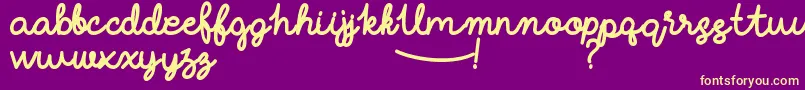 MillennialSolstice Font – Yellow Fonts on Purple Background