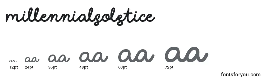 MillennialSolstice Font Sizes