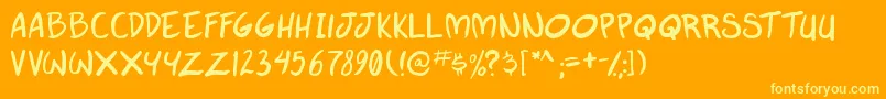 AutumnWhispers Font – Yellow Fonts on Orange Background