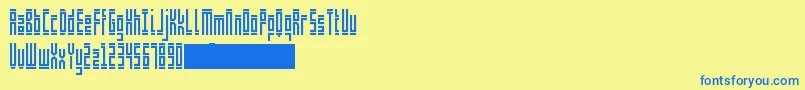 ShelfLife Font – Blue Fonts on Yellow Background