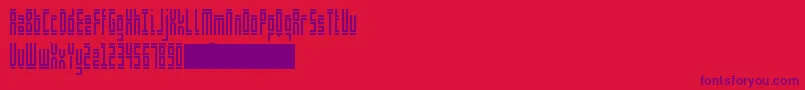 ShelfLife Font – Purple Fonts on Red Background