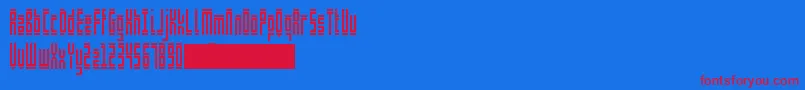 ShelfLife Font – Red Fonts on Blue Background