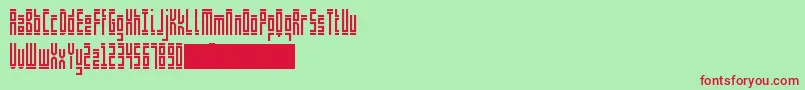 ShelfLife Font – Red Fonts on Green Background