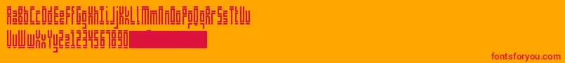 ShelfLife Font – Red Fonts on Orange Background