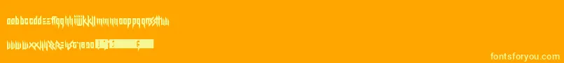 KittyKatastrophe Font – Yellow Fonts on Orange Background