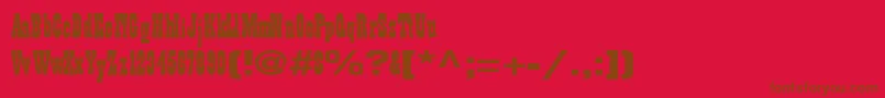 Billythekid65RegularTtext Font – Brown Fonts on Red Background