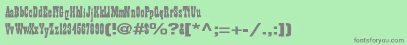 フォントBillythekid65RegularTtext – 緑の背景に灰色の文字