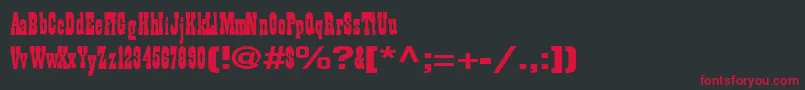Billythekid65RegularTtext Font – Red Fonts on Black Background
