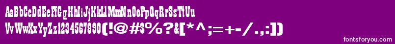 フォントBillythekid65RegularTtext – 紫の背景に白い文字