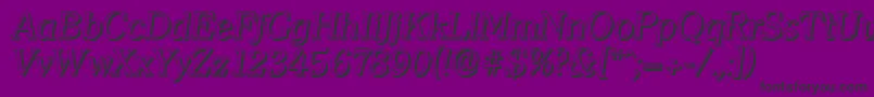 ClearfaceshadowItalic-Schriftart – Schwarze Schriften auf violettem Hintergrund