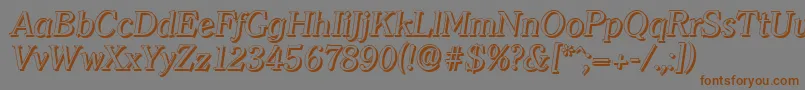 ClearfaceshadowItalic Font – Brown Fonts on Gray Background