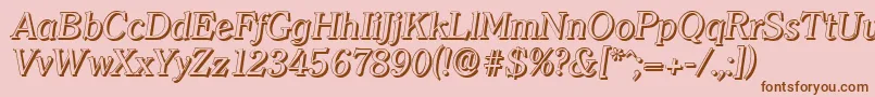 ClearfaceshadowItalic Font – Brown Fonts on Pink Background