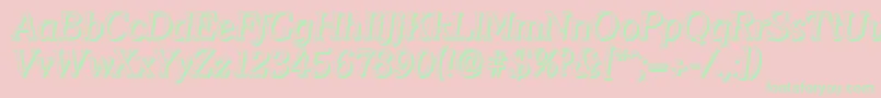 ClearfaceshadowItalic Font – Green Fonts on Pink Background