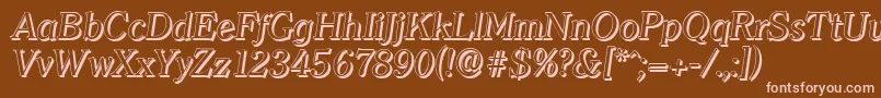 ClearfaceshadowItalic Font – Pink Fonts on Brown Background