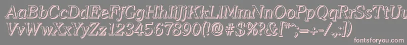 ClearfaceshadowItalic Font – Pink Fonts on Gray Background