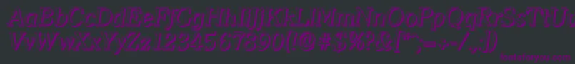 ClearfaceshadowItalic Font – Purple Fonts on Black Background