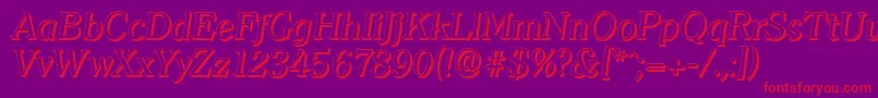 ClearfaceshadowItalic Font – Red Fonts on Purple Background