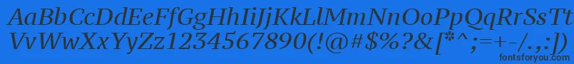 Ptz56f Font – Black Fonts on Blue Background