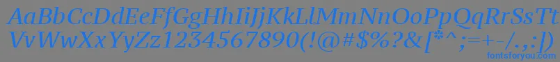 Ptz56f Font – Blue Fonts on Gray Background