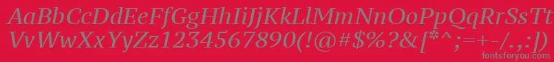 Ptz56f Font – Gray Fonts on Red Background