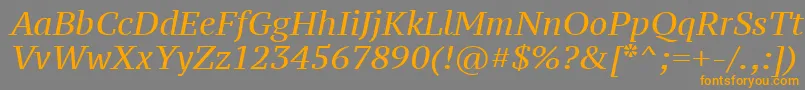 Ptz56f Font – Orange Fonts on Gray Background