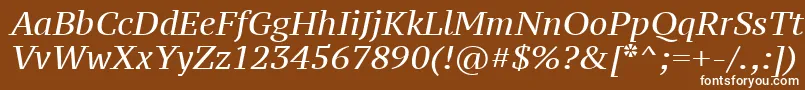 Ptz56f Font – White Fonts on Brown Background