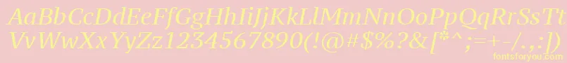 Więcej informacji o czcionce Ptz56f Czcionka Ptz56f – żółte czcionki na różowym tle