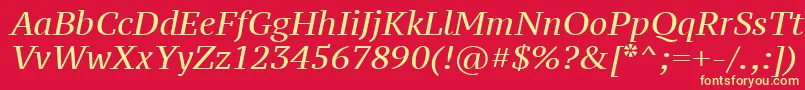 Ptz56f Font – Yellow Fonts on Red Background