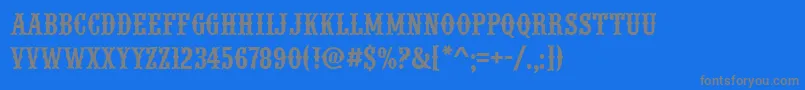 Urwwoodtypd Font – Gray Fonts on Blue Background