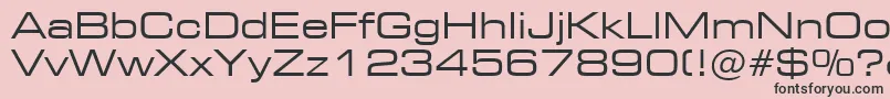 Fonte Square721ExtendedBt – fontes pretas em um fundo rosa