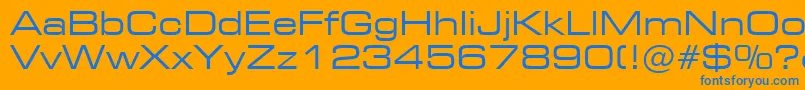 Square721ExtendedBt Font – Blue Fonts on Orange Background