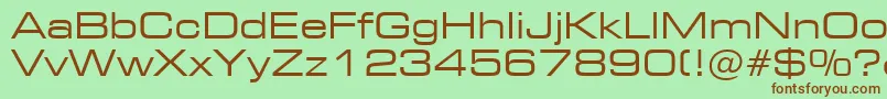 Square721ExtendedBt-fontti – ruskeat fontit vihreällä taustalla