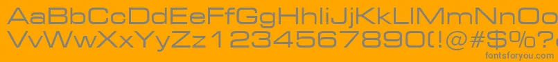Square721ExtendedBt Font – Gray Fonts on Orange Background