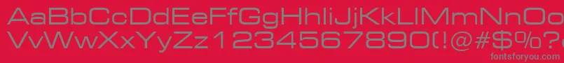 Square721ExtendedBt Font – Gray Fonts on Red Background