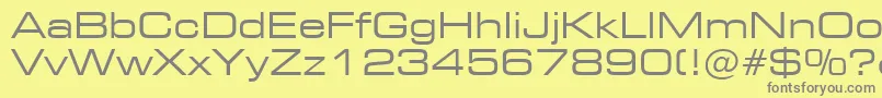 Square721ExtendedBt Font – Gray Fonts on Yellow Background