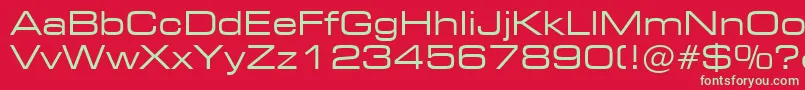 Square721ExtendedBt Font – Green Fonts on Red Background