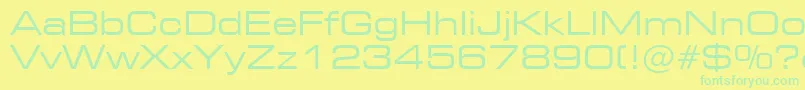 フォントSquare721ExtendedBt – 黄色い背景に緑の文字